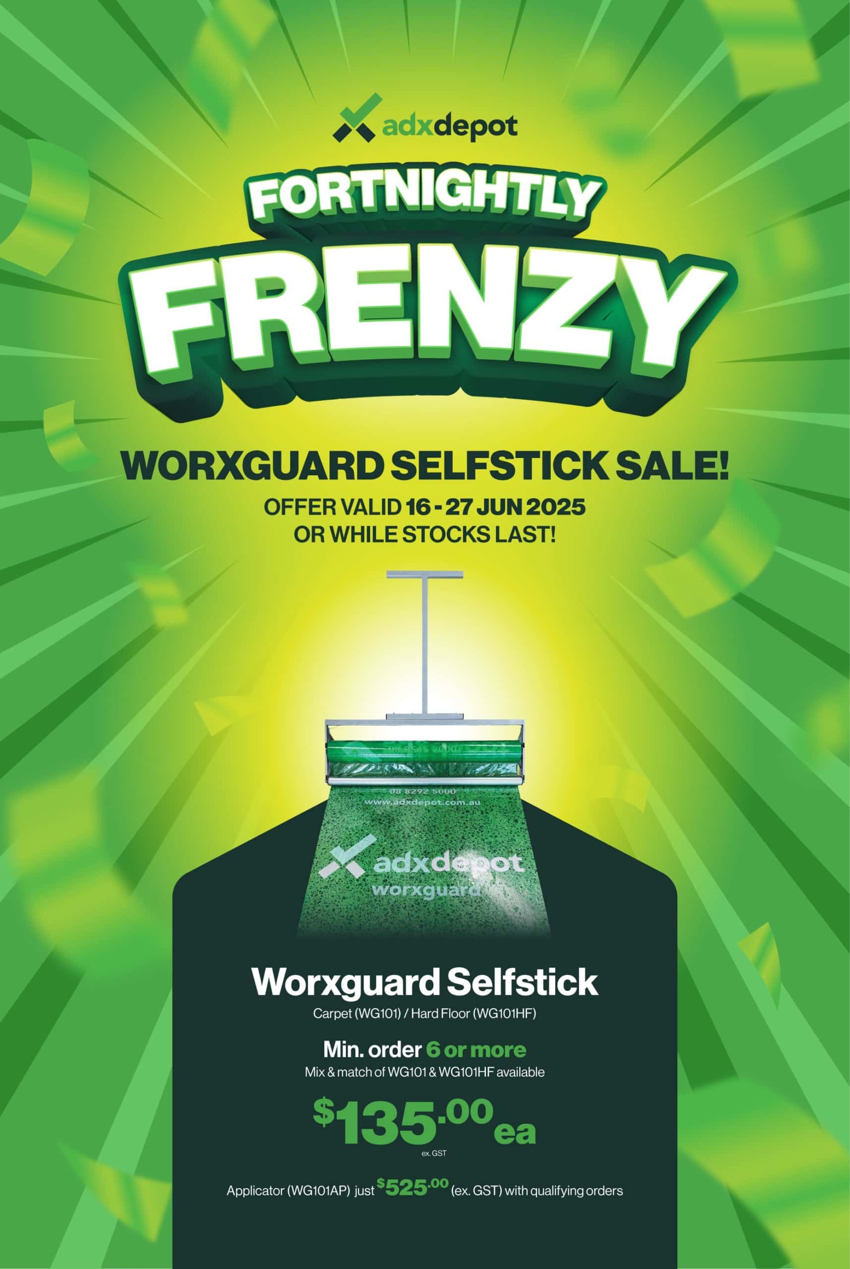 Worxguard Selfstick Sale! Offer valid 16-27 June 2025, Min order 6 or more $135.00