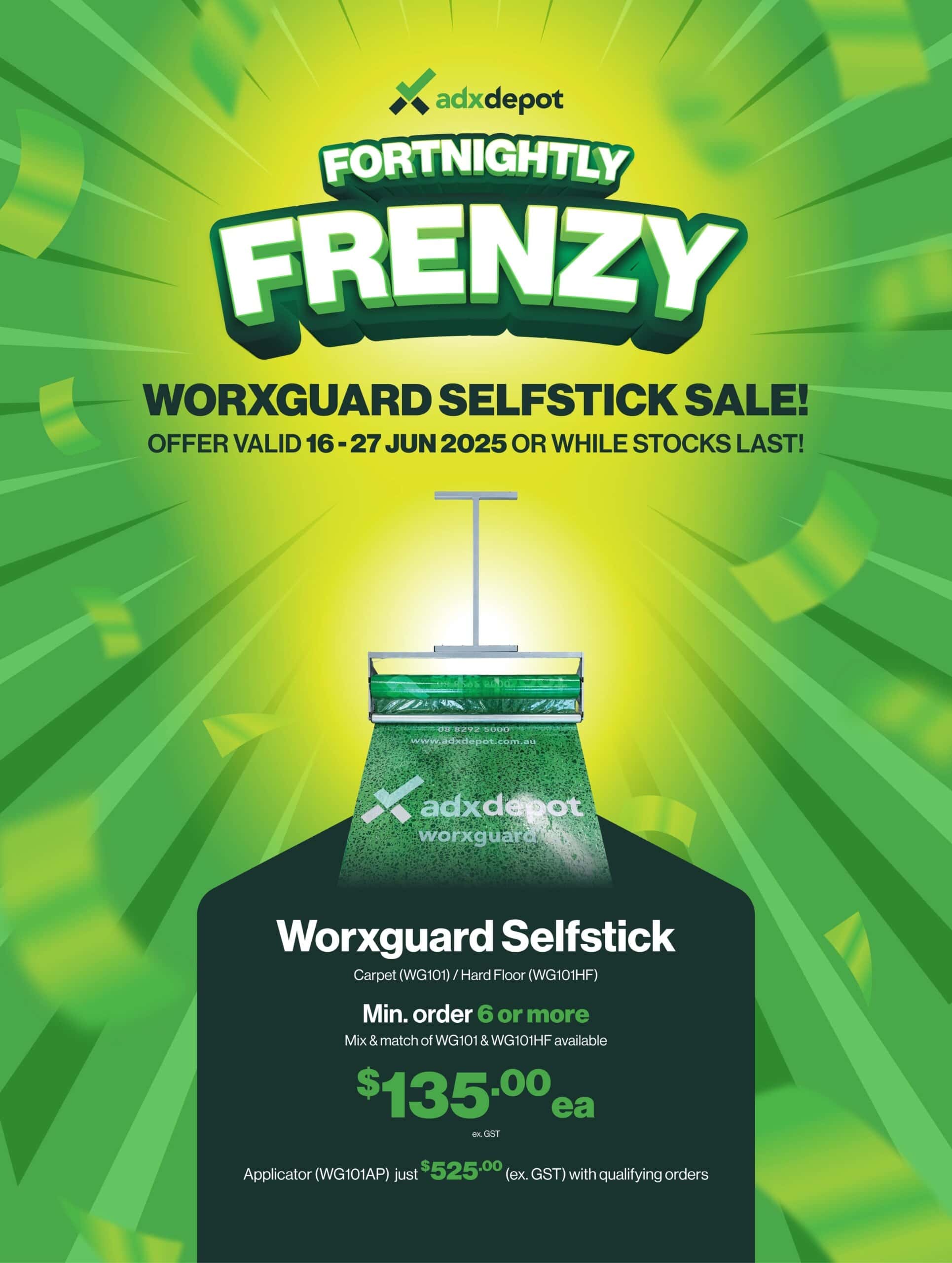 Worxguard Selfstick Sale! Offer valid 16-27 June 2025, Min order 6 or more $135.00