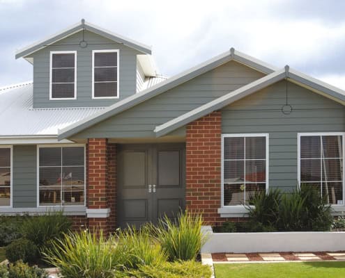 INNOVA Duraplank® fibre cement cladding showing authentic weatherboard shadow lines and a smooth, durable exterior finish suited to Australian conditions.